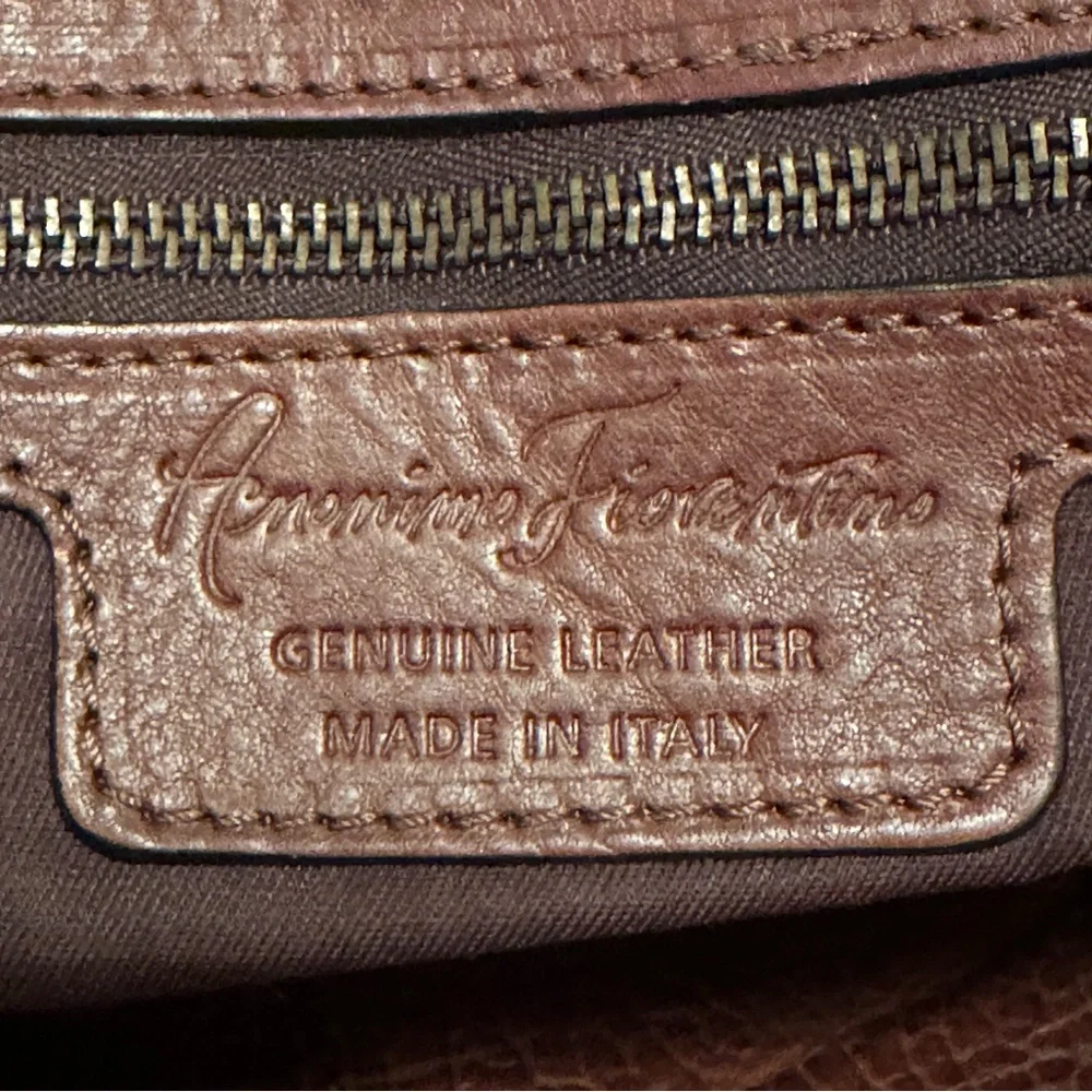 ANONIMO FIORENTINO Brown Leather Messenger Bag Briefcase Made in Italy